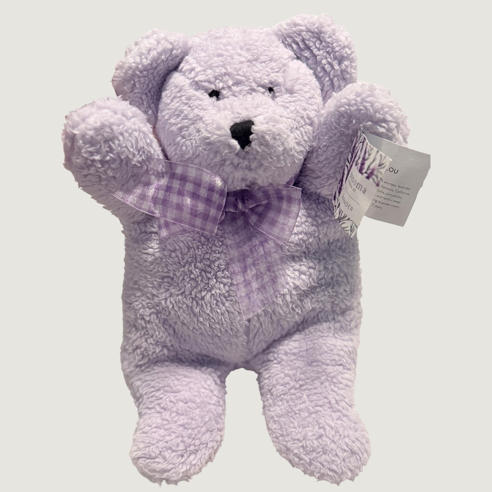 Sonoma Lavender Co Teddy Bear Lavender Lou Purple Heatable Aromatic Plush NWT